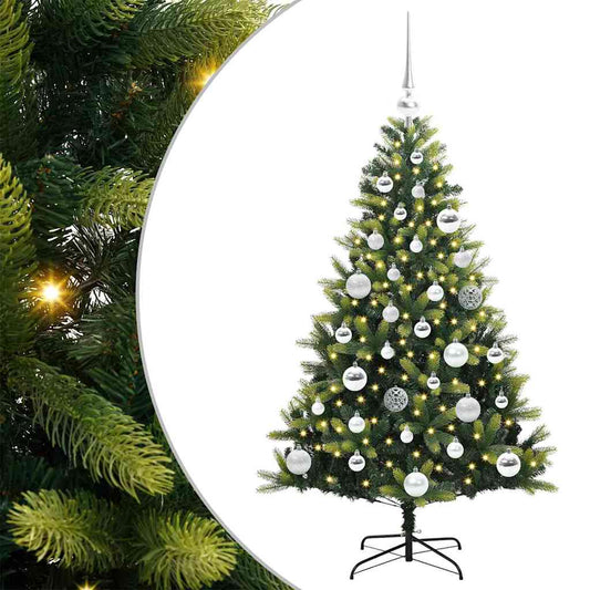 Künstlicher Geflammter Weihnachtsbaum 150 Leds Grün