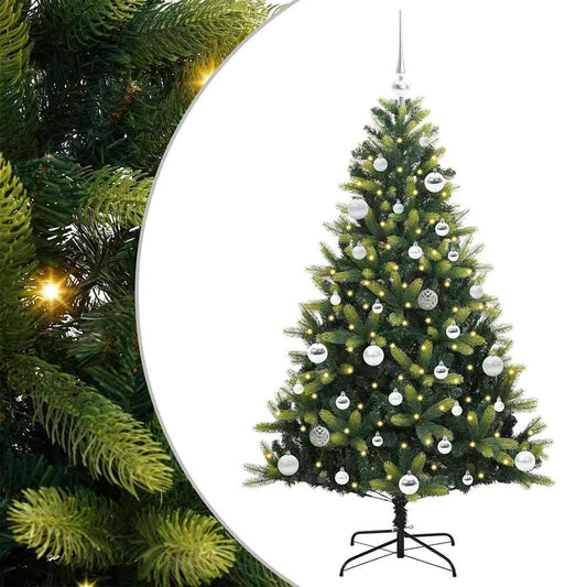 Künstlicher Geflammter Weihnachtsbaum 150 Leds Grün