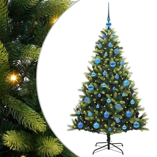 Künstlicher Geflammter Weihnachtsbaum 150 Leds Grün