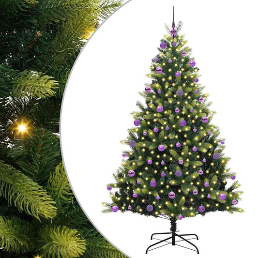 Künstlicher Klappbarer Weihnachtsbaum 300 Leds Grün
