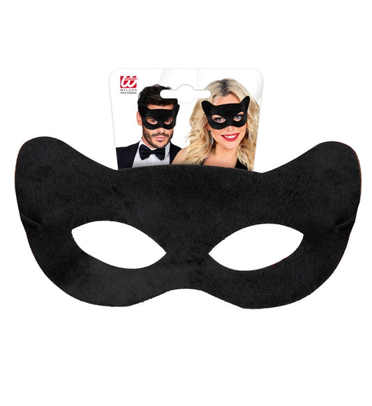Schwarze Katzaugen-Maske für Fasnacht und Karneval