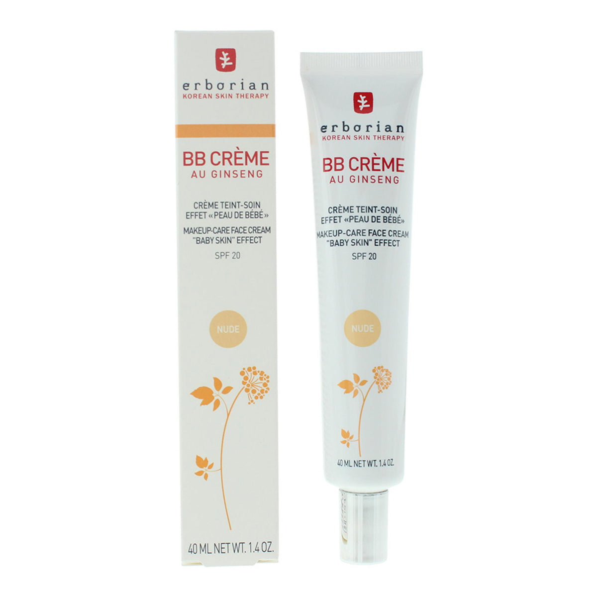 Erborian, B.B Cream, Ginseng, BB-Creme, Nackt, SPF 20, 40 ml