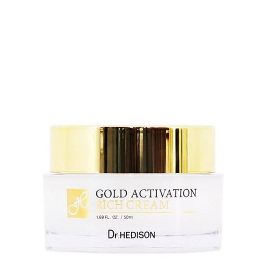 Dr. Hedison Dr. Hedison, Gold Activation, 24K Gold, Anti-Aging, Reichhaltige Creme, Für das Gesicht, 50 ml Regular