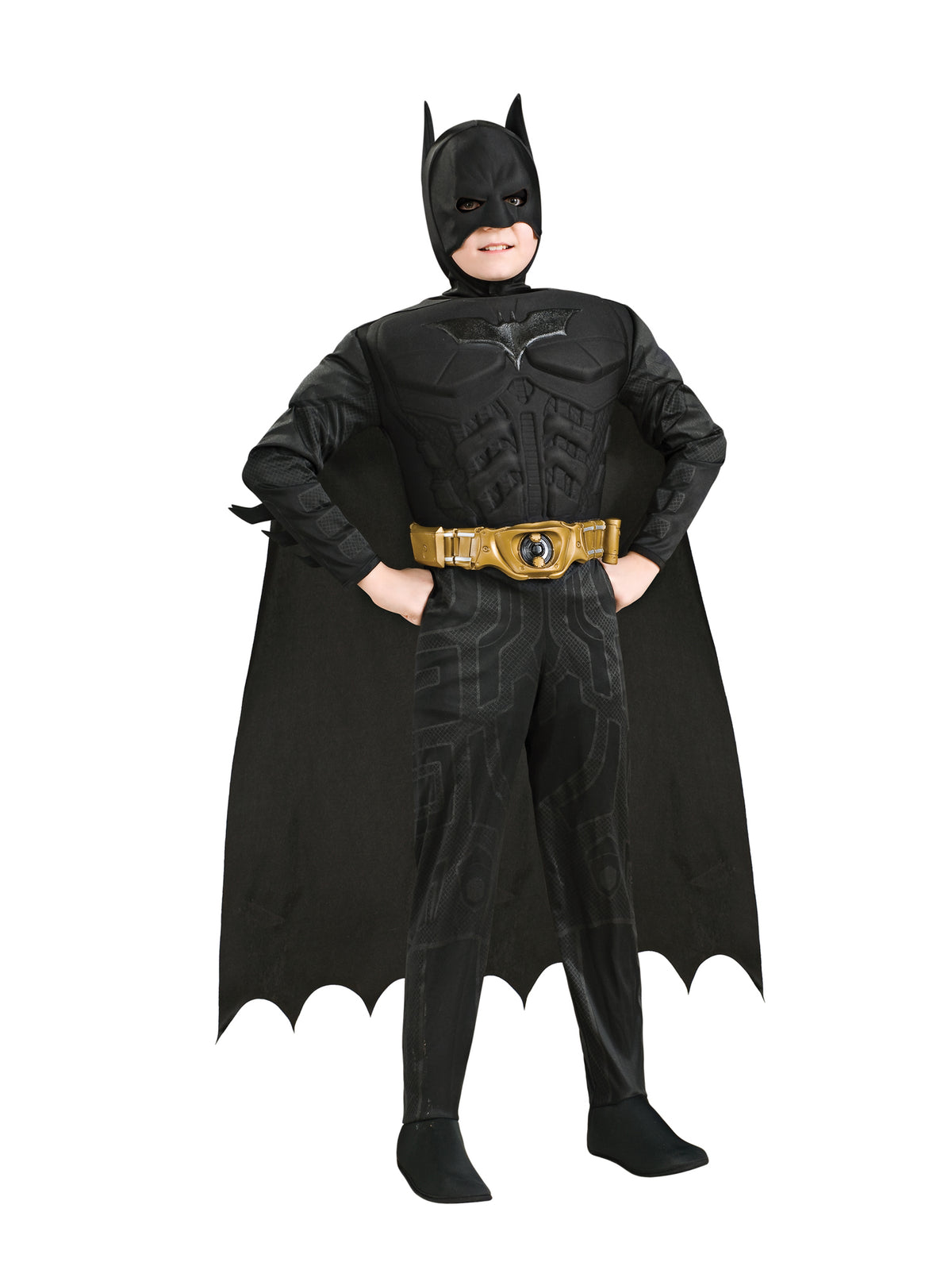 Rubies Batman Deluxe Kinderkostüm für Jungen mit Overall, Umhang und Gürtel
