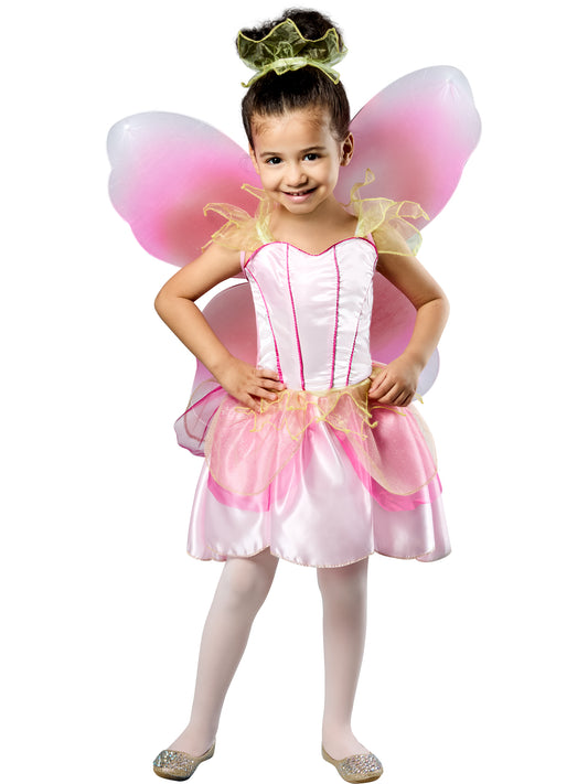 Rubies Springtime Fairy Kinderkostüm für Mädchen mit Kleid Flügeln und Kopfschmuck – Produktansicht