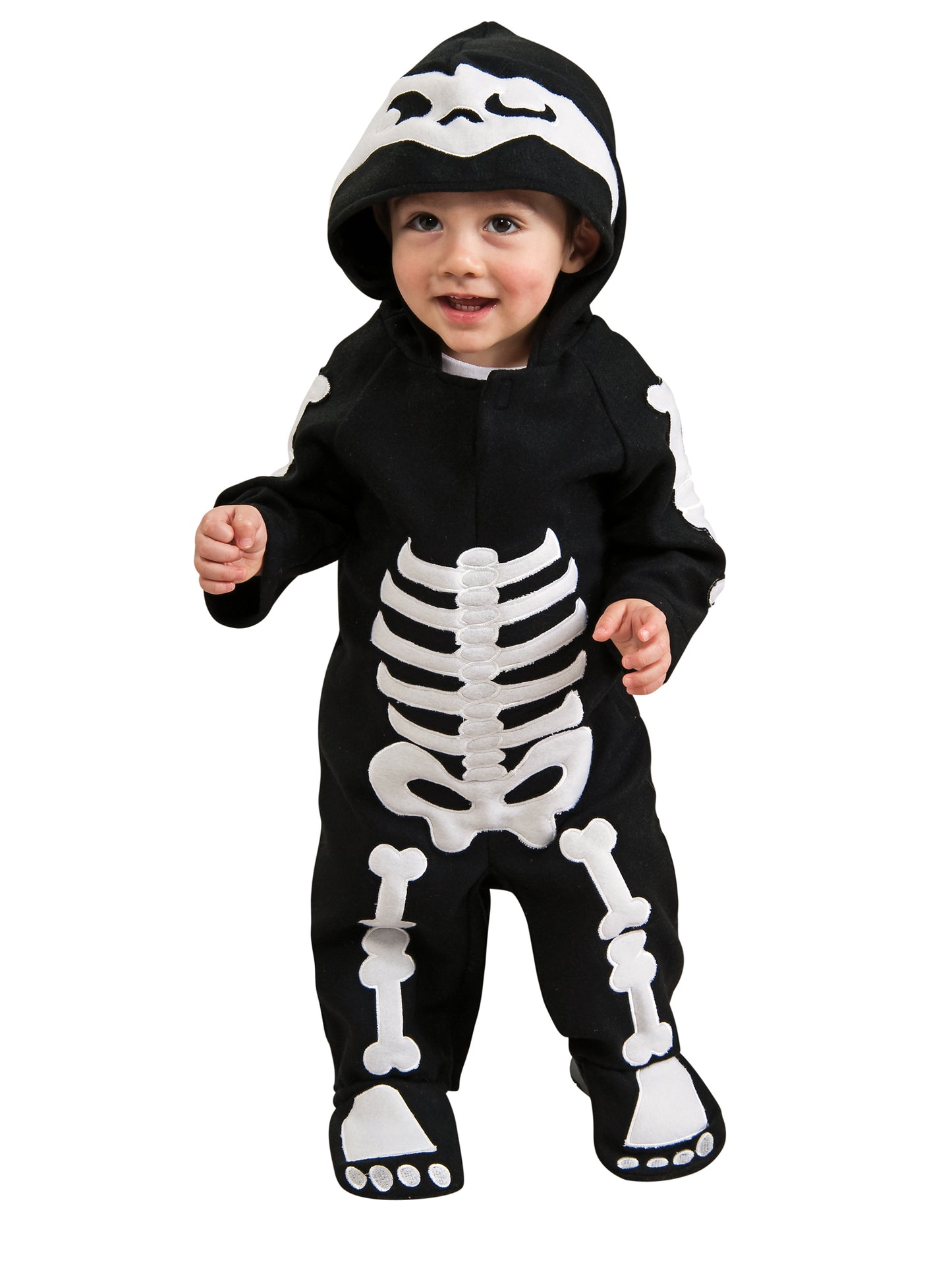 Rubies Skeleton Kinderkostüm für Jungen mit Headpiece und Romper