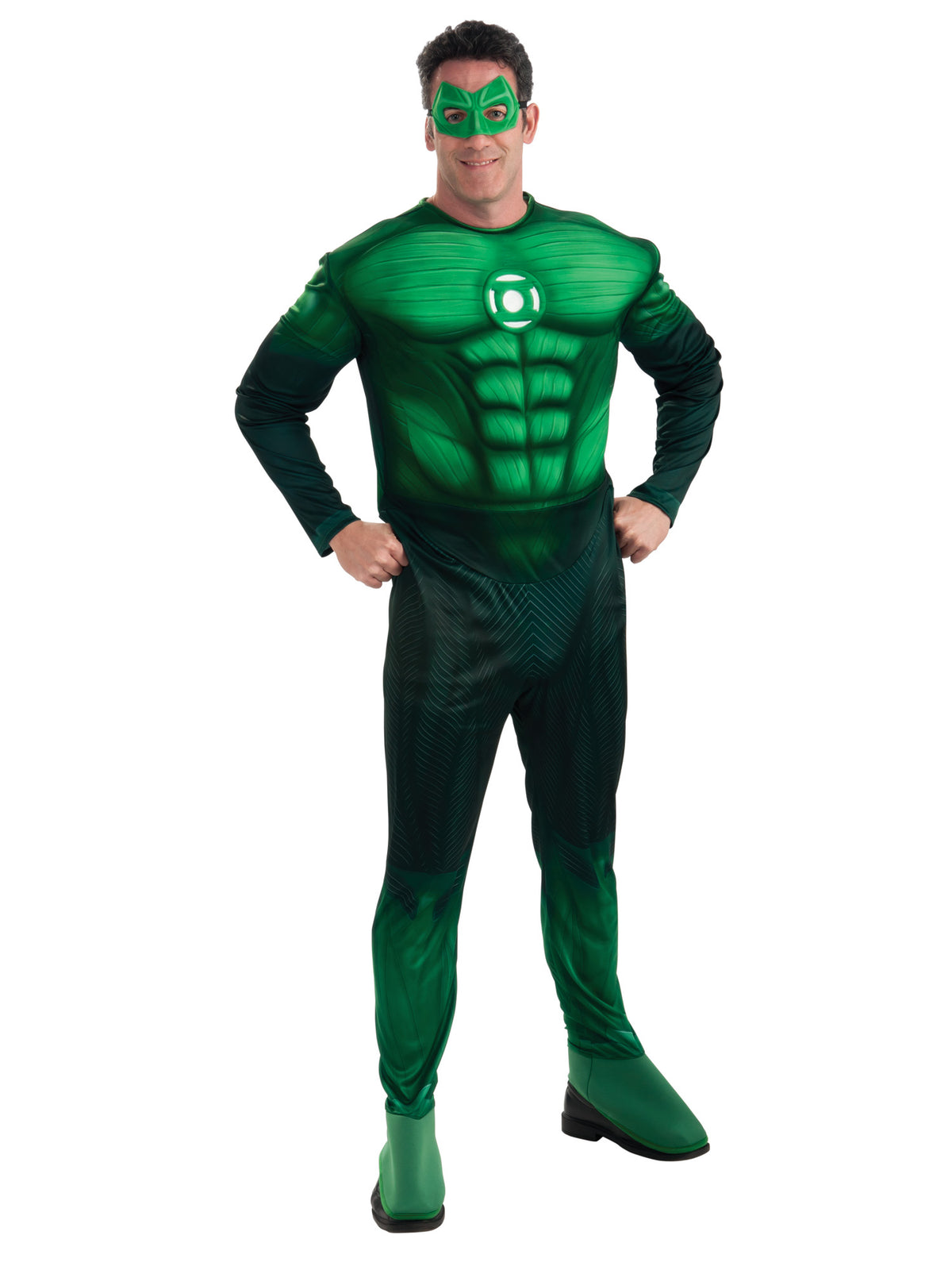 Rubies Deluxe Hal Jordan Kostüm für Herren mit Overall, Augenmaske und Ring