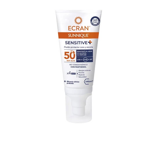 Ecran Sunnique Sensitive Facial SPF 50 Gesichts-Sonnenschutz 50 ml