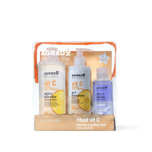 AGRADO AGRADO Neceser mit Gesichtsreiniger Vitamin C Set Kosmetik