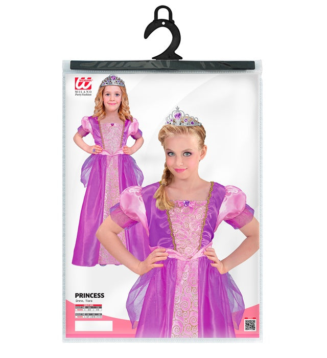 Prinzessinnen-Kleid mit Tiara in elegantem Design für Fasnacht und Karneval