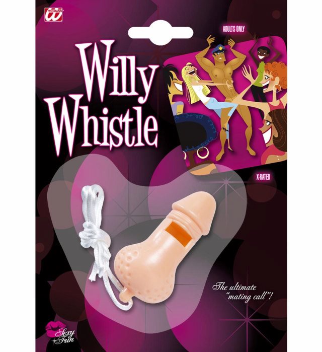 Willy Trillerpfeife in Weiß für Fasnacht und Karneval