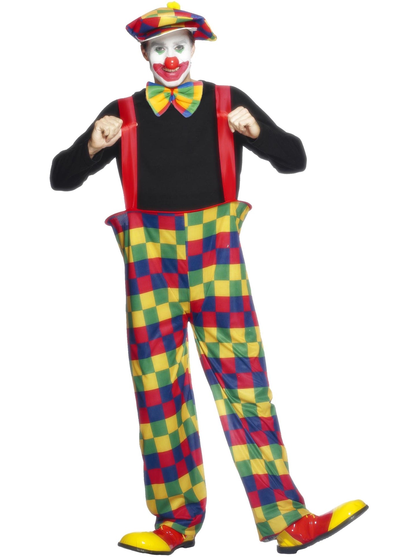 Smiffys Hooped Clown Costume, Multi-Coloured CS für Herren