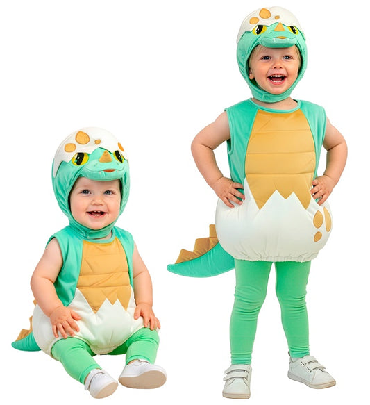 Kinder Kostüm Dinosaurier Baby mit Hose und Kapuze