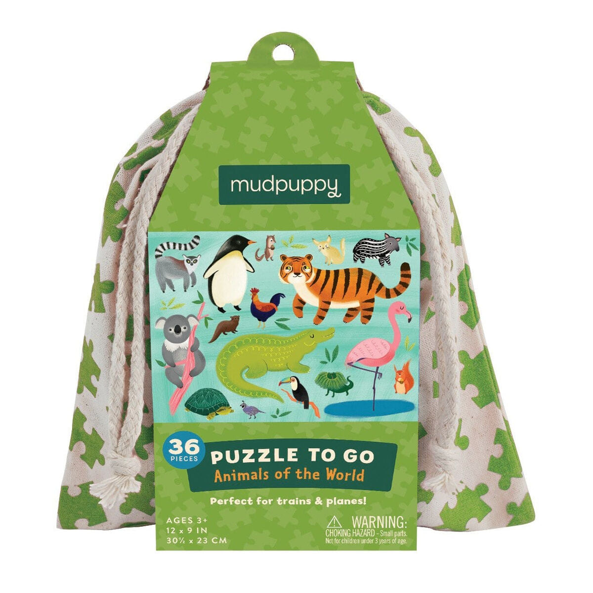 BigBuy Kids Puzzle Tiere To Go – englisches Kinderpuzzle für Kinder ab 3 Jahren