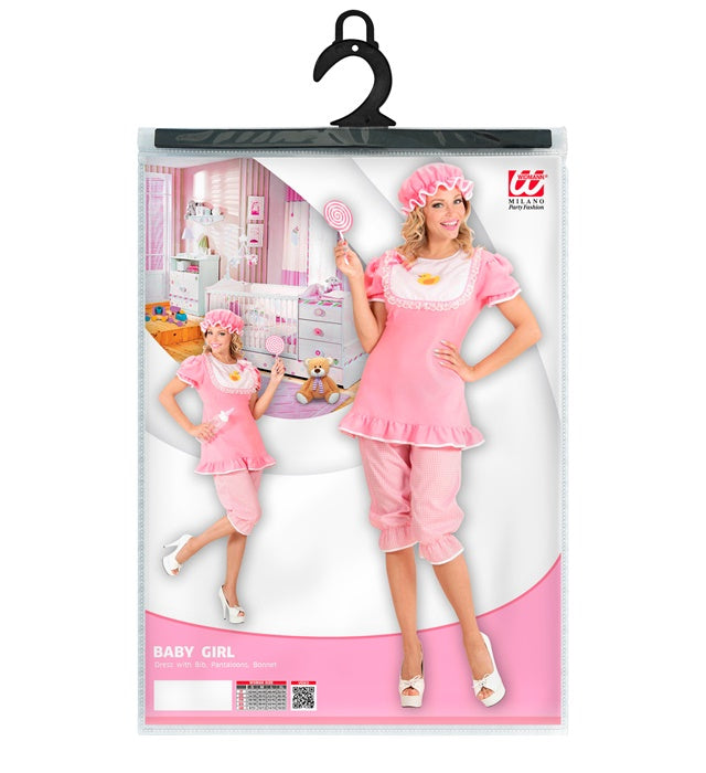 Baby Mädchen Fasnachtskostüm mit Lätzchen, kurzer Hose und Mütze