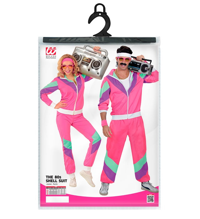 80er Jahre Trainingsanzug im Retro-Sportlook mit Hose und Oberteil