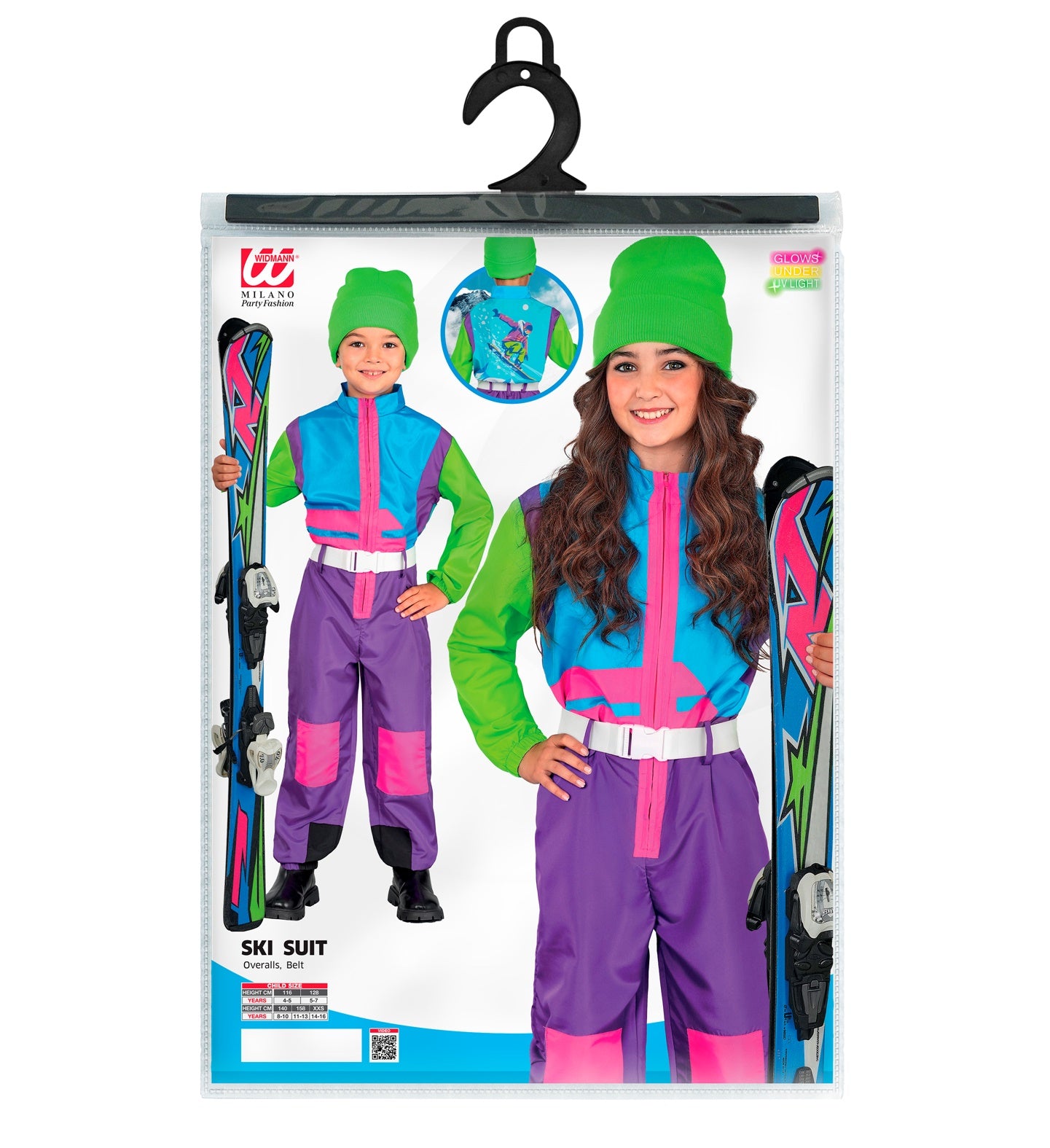 Neon Snowboarder Unisex Jumpsuit Skianzug für Kinder