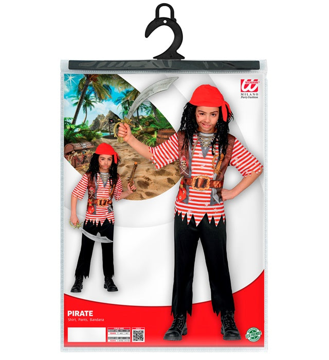 Piratenkostüm bestehend aus Hemd, Hose und Bandana für Fasnacht und Karneval