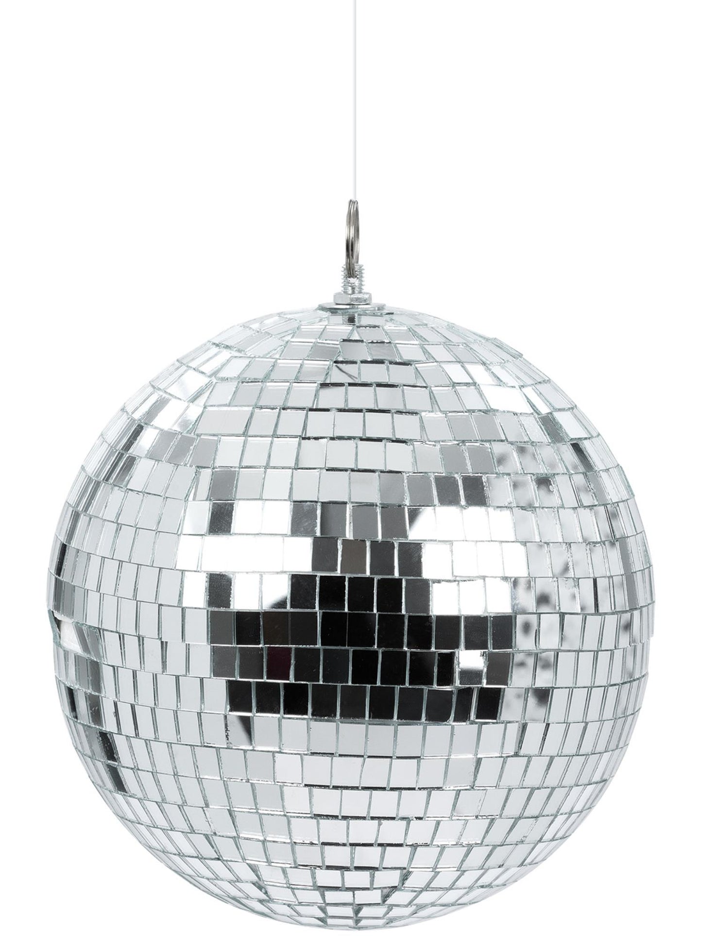 Smiffys silberne Disco-Kugel 20 cm mit Aufhängering
