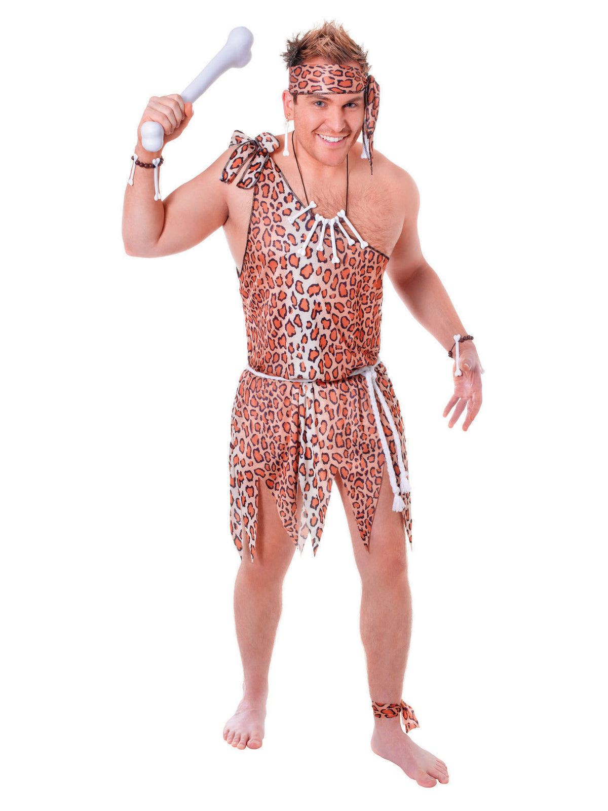Rubies Caveman Kostüm für Herren mit Tunika und Accessoires