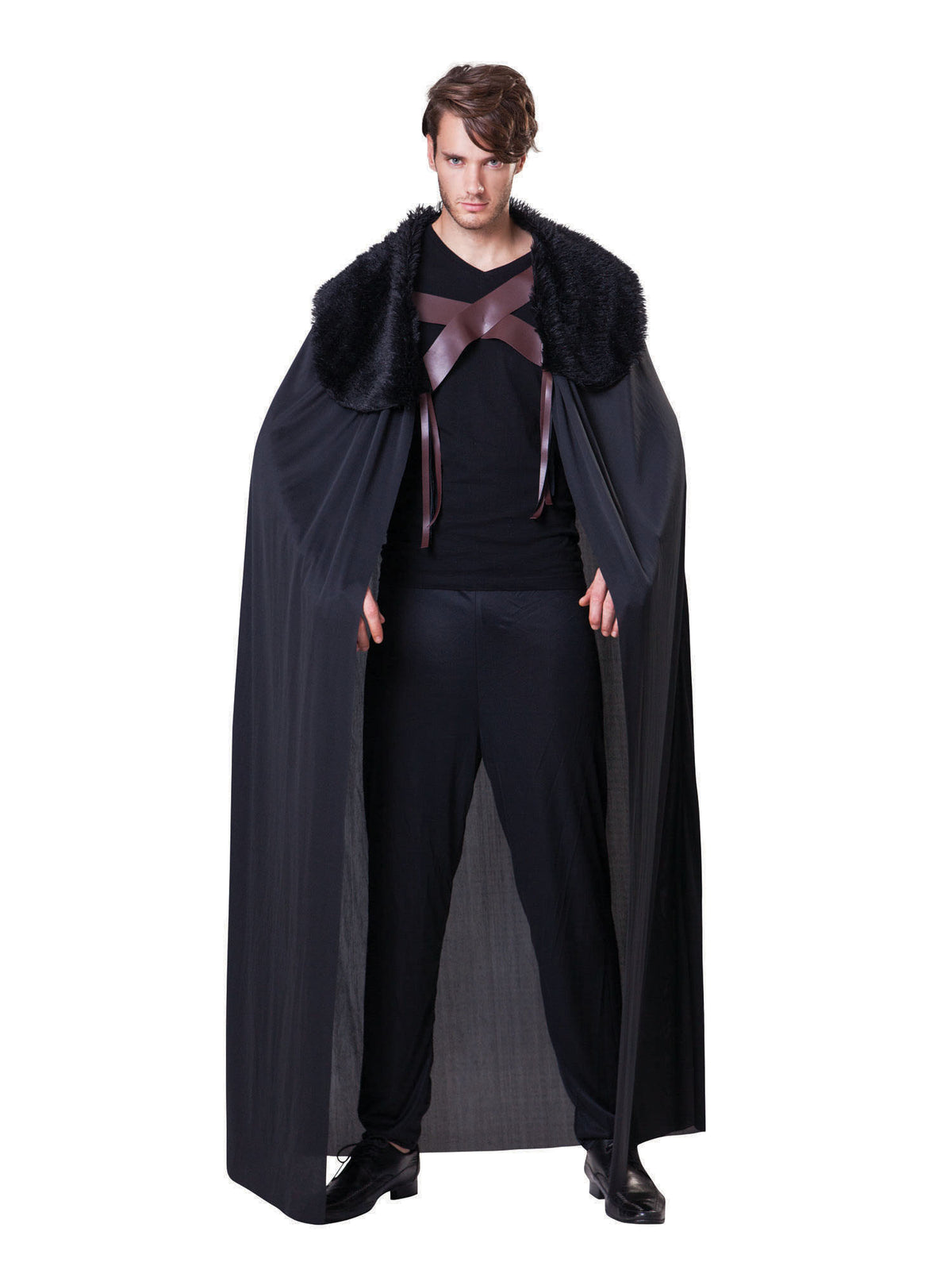 Rubies Cape Mens Black W/ Fur Collar Kostüm für Erwachsene für Herren