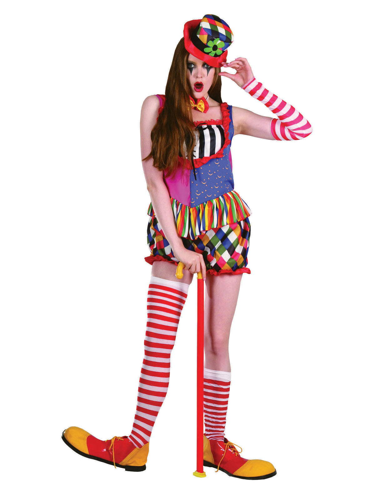 Rubies Rainbow Clown Kostüm für Damen AC210