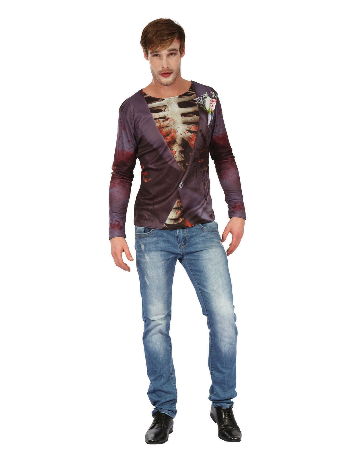 Rubies Rubies Zombie Bridegroom 3D Print Shirt Kostüm für Erwachsene für Herren