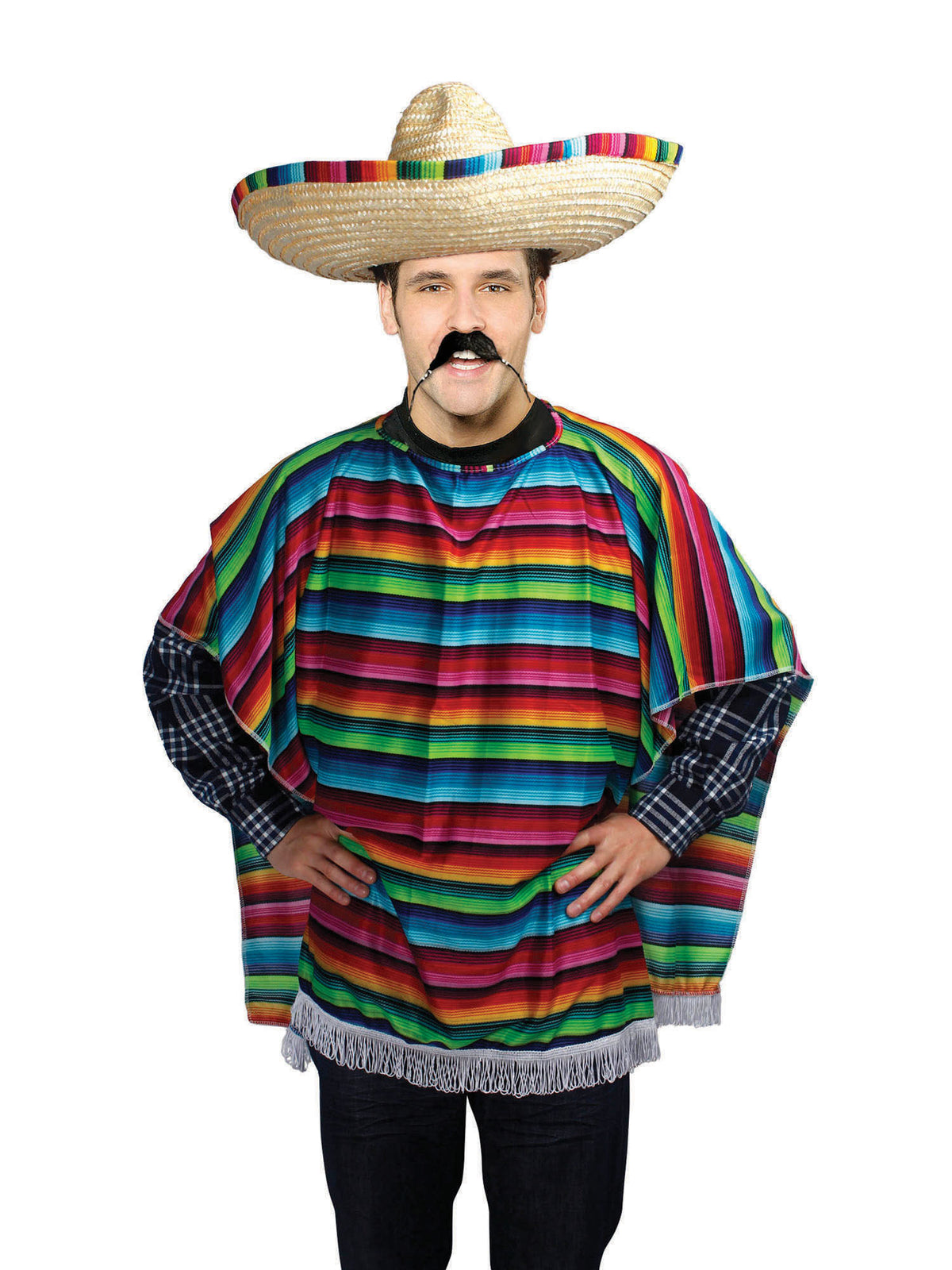 Rubies Mexican Poncho Adult (Budget) Kostüm für Erwachsene für Unisex