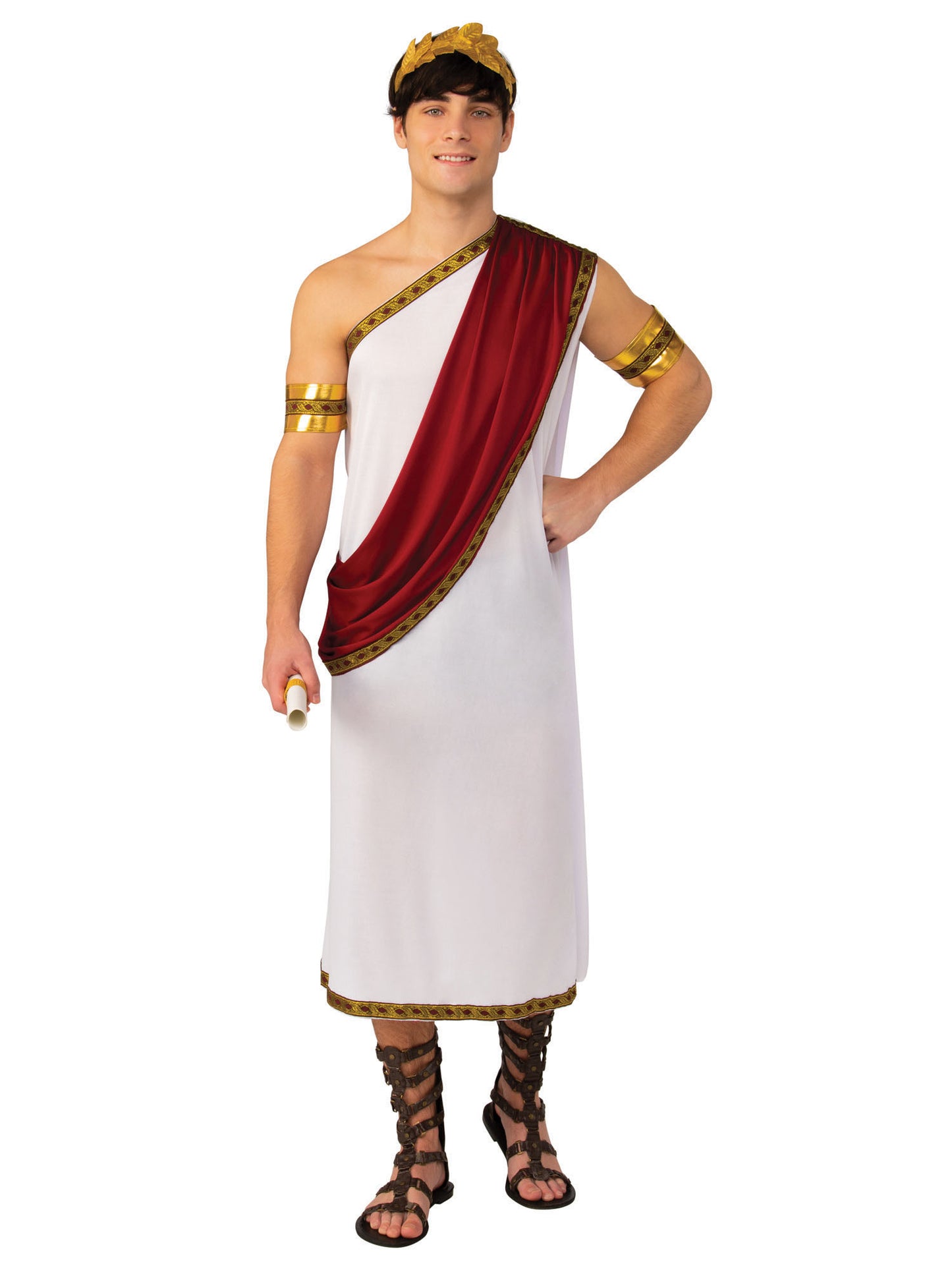 Rubies Caesar Kostüm für Herren mit Toga, Stirnband und Armbändern