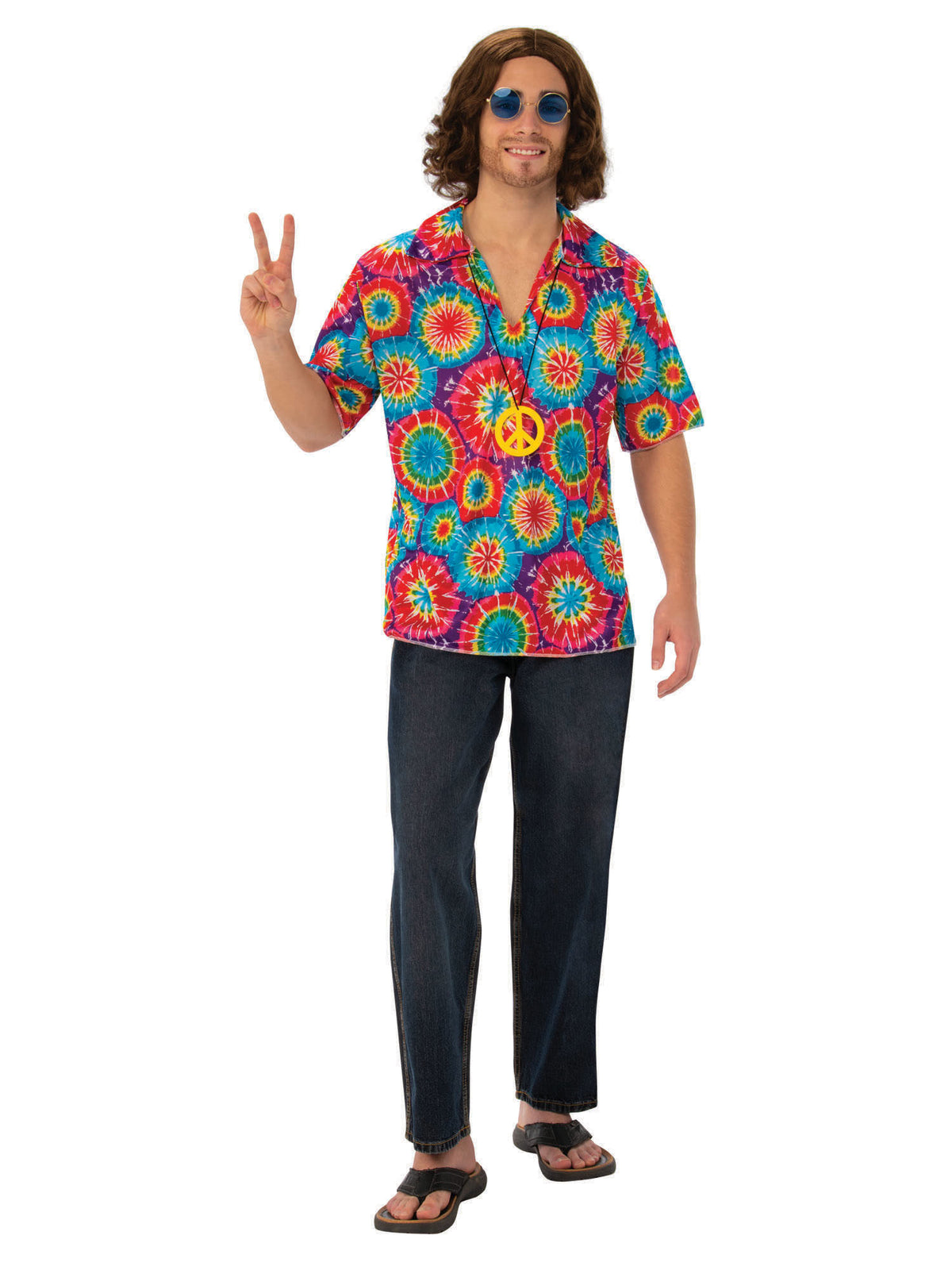 Rubies Groovy Psychedelic Hippy Kostüm für Erwachsene für Herren