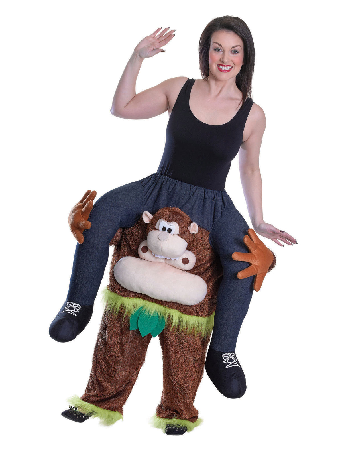 Rubies Piggy Back Monkey Kostüm für Erwachsene – Detailansicht