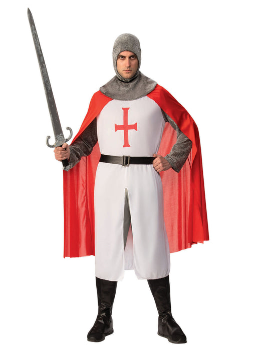 Rubies Knight Crusader Kostüm für Herren mit Hemd, Hose und Umhang