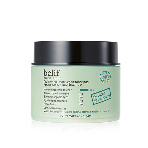 BELIF BELIF Problem Solution Vegan Toner Pad 15 ml Reinigungspads für die Hautpflege Kosmetik