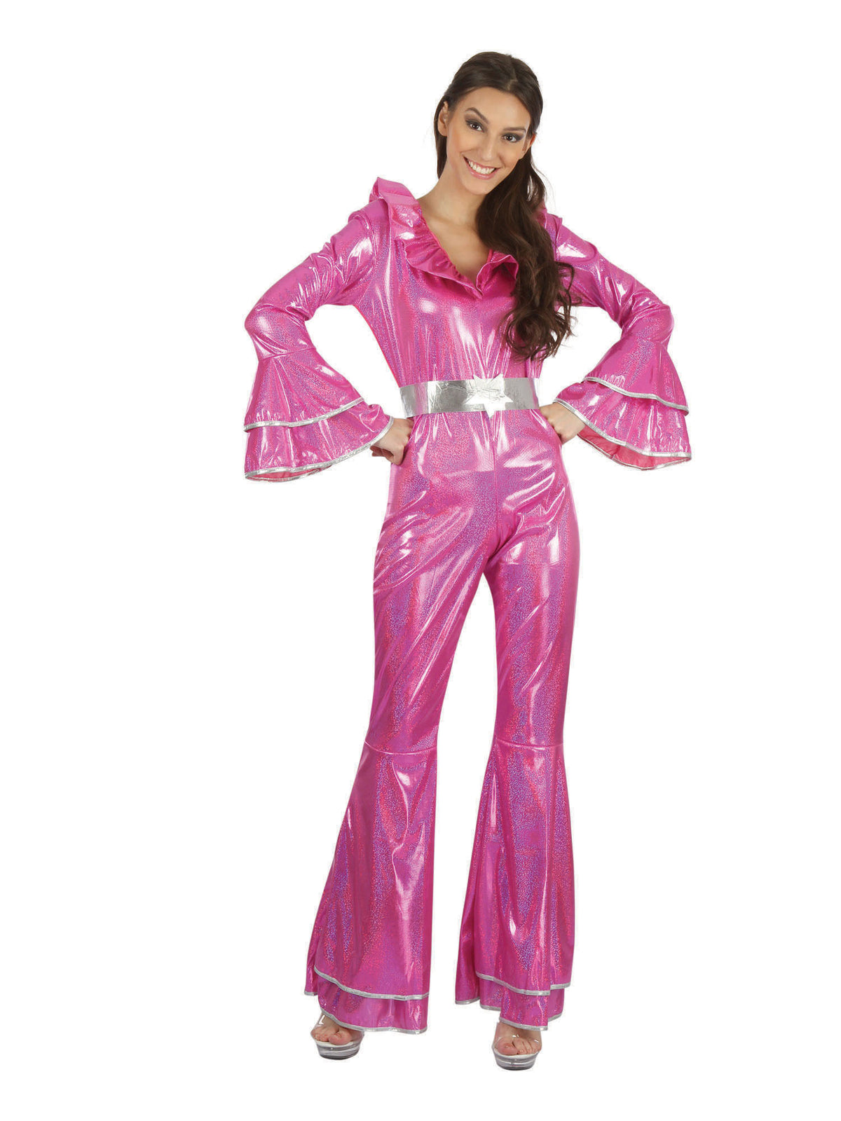 Rubies Disco Jumpsuit Pink Female Kostüm für Erwachsene für Damen