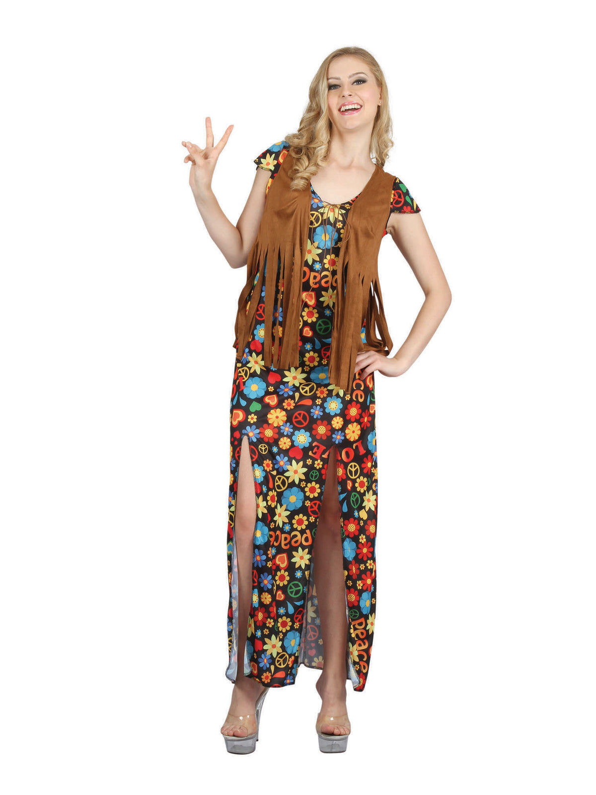 Rubies Rubies Hippie Dress Kostüm für Erwachsene für Damen