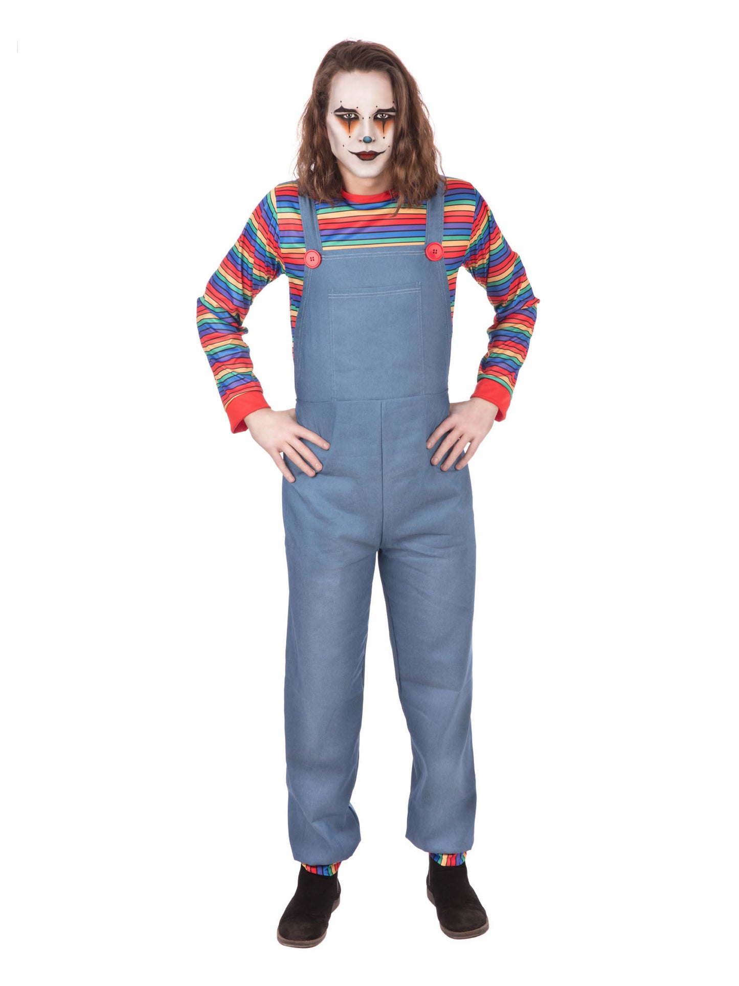 Rubies Denim Demon Kostüm für Herren mit Hemd und Latzhose