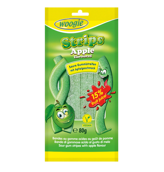 Woogie Apple Bänder 80g mit Apfelgeschmack – Produktansicht