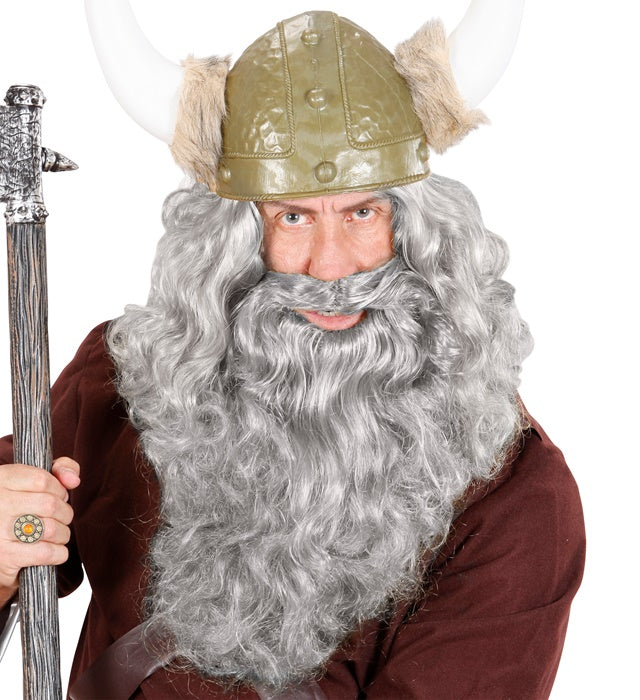 Grauer Bart als Kostümzubehör für Fasnacht und Karneval