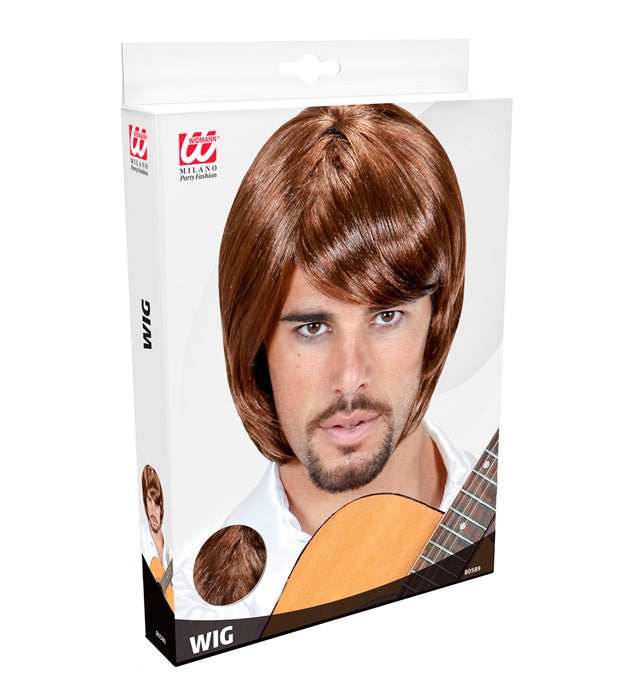70er Jahre Pop Star Bjorn Perücke blond mit markantem Mittelscheitel