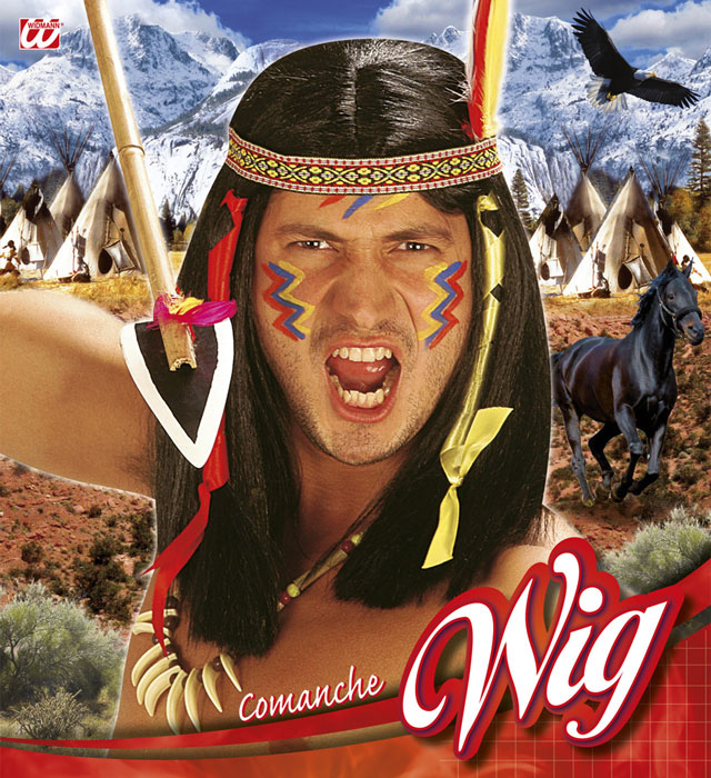 Comanche-Perücke in Original-Optik für Fasnacht und Karneval