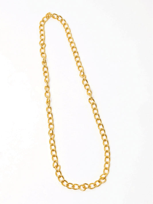 Rubies goldfarbene Kette 100 cm als Kostüm-Accessoire – Produktansicht