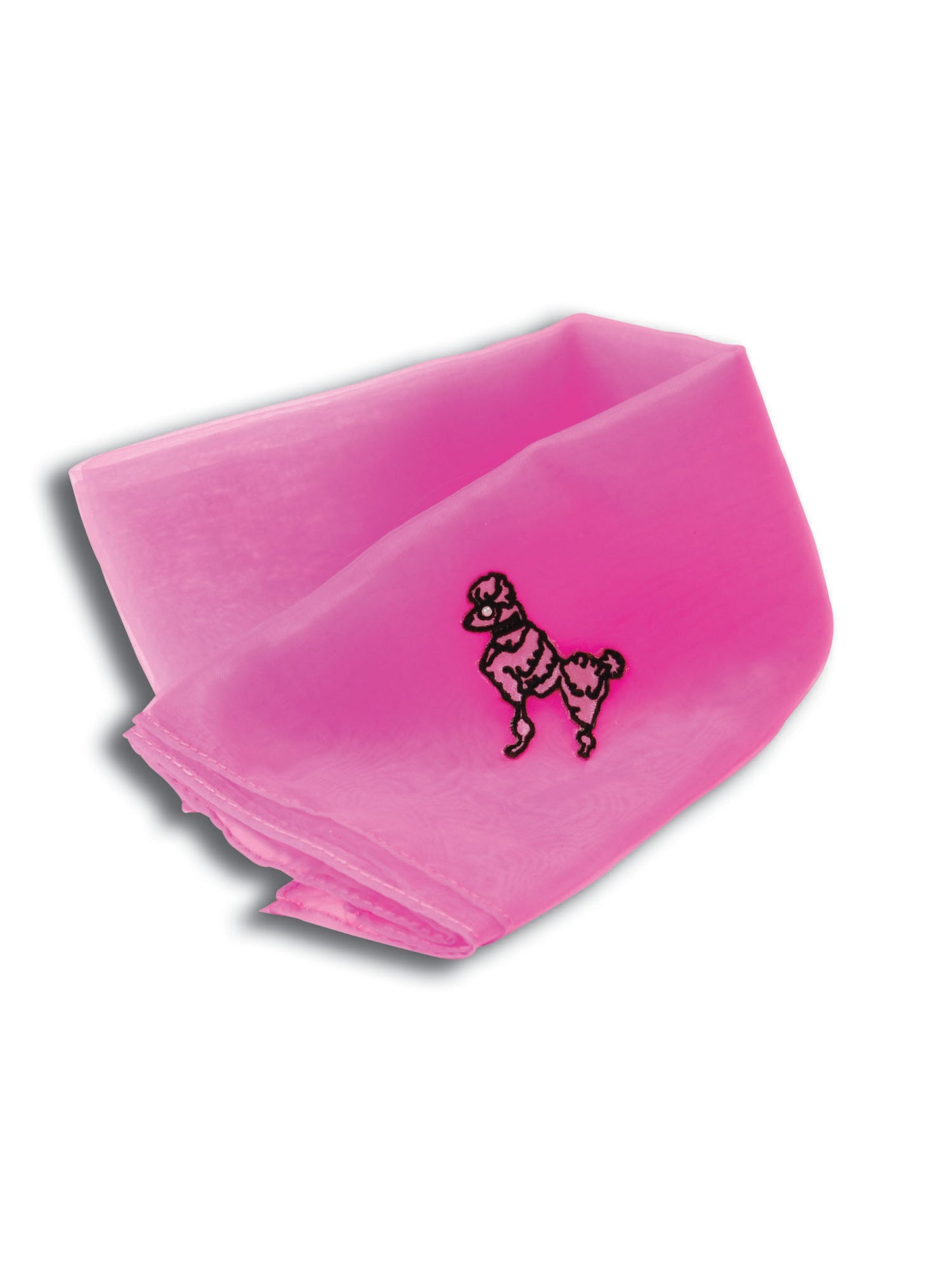 Rubies Poodle Scarf 50's Pink – pinker Kostümschal im 1950er-Jahre-Stil – Detailansicht