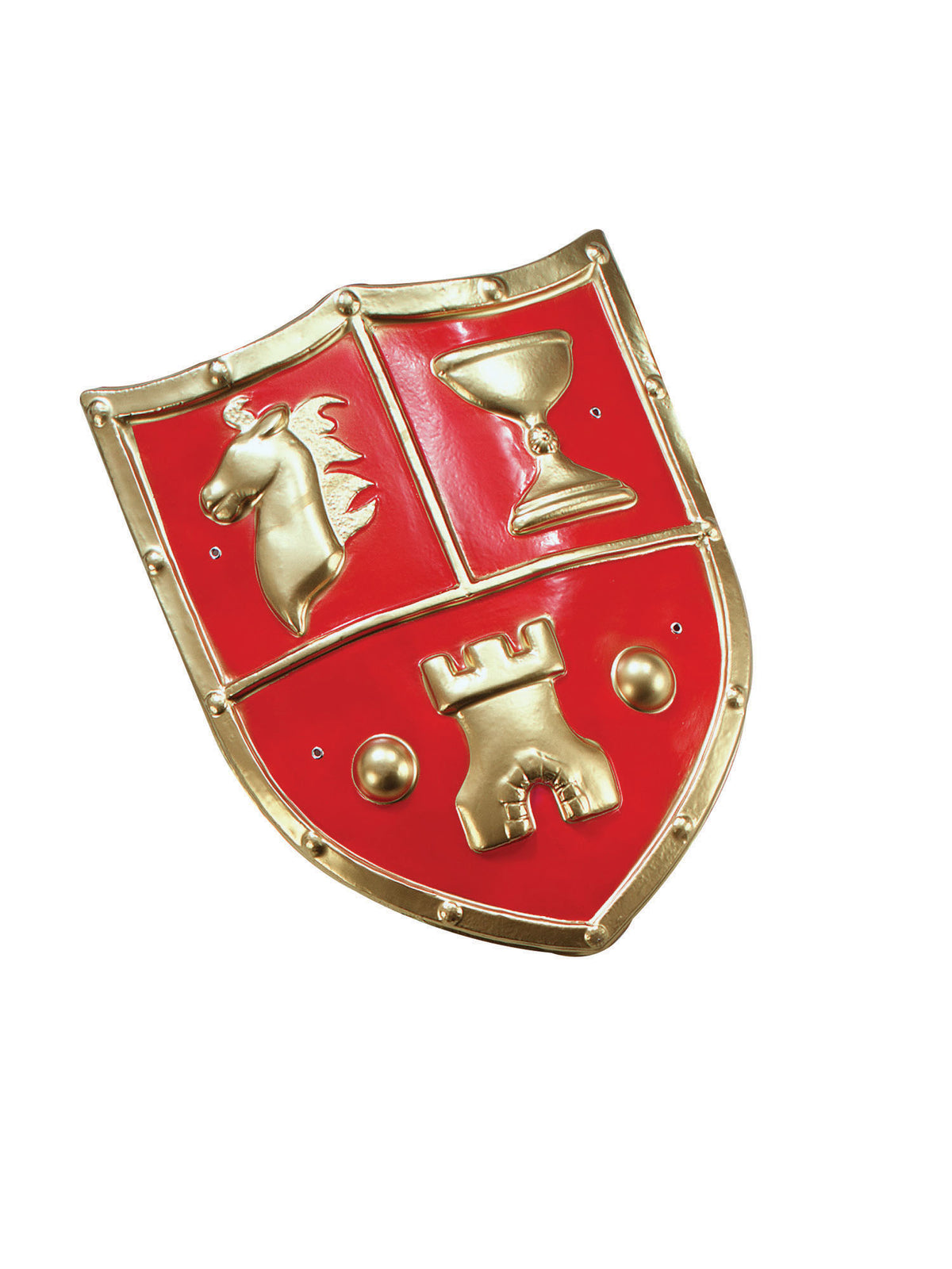 Roter mittelalterlicher Schild aus PVC von Rubies