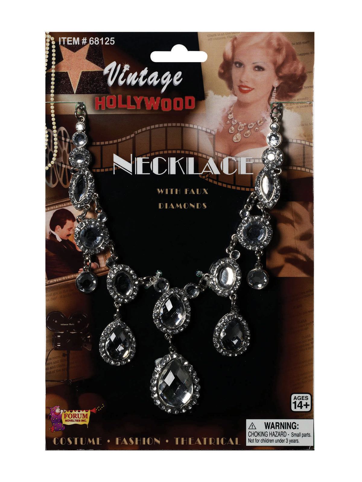 Rubies Rhinestone Necklace Vintage Kostümzubehör