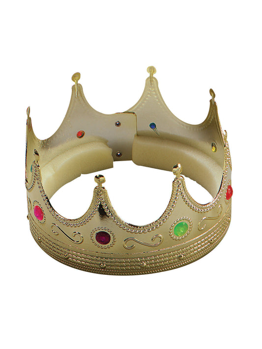 Rubies goldfarbene Königskrone mit Schmucksteinen BA252