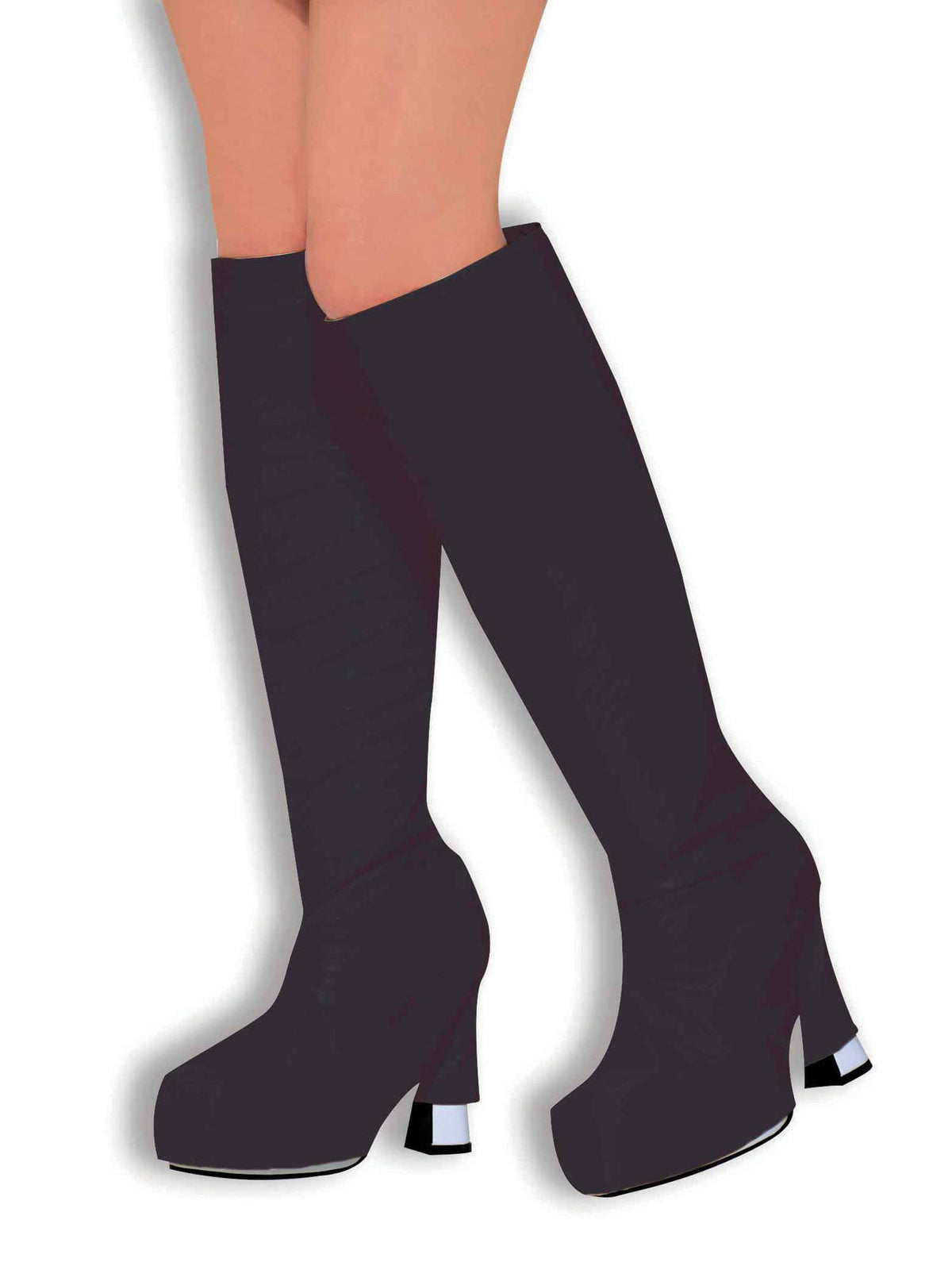 Rubies Go Go Boot Tops. Black Boots and Shoes