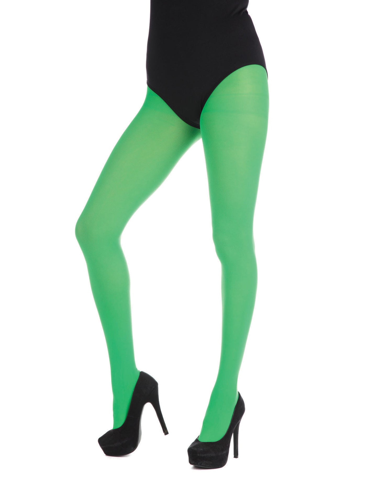 Rubies grüne Tights Kostüm-Accessoire – Detailansicht