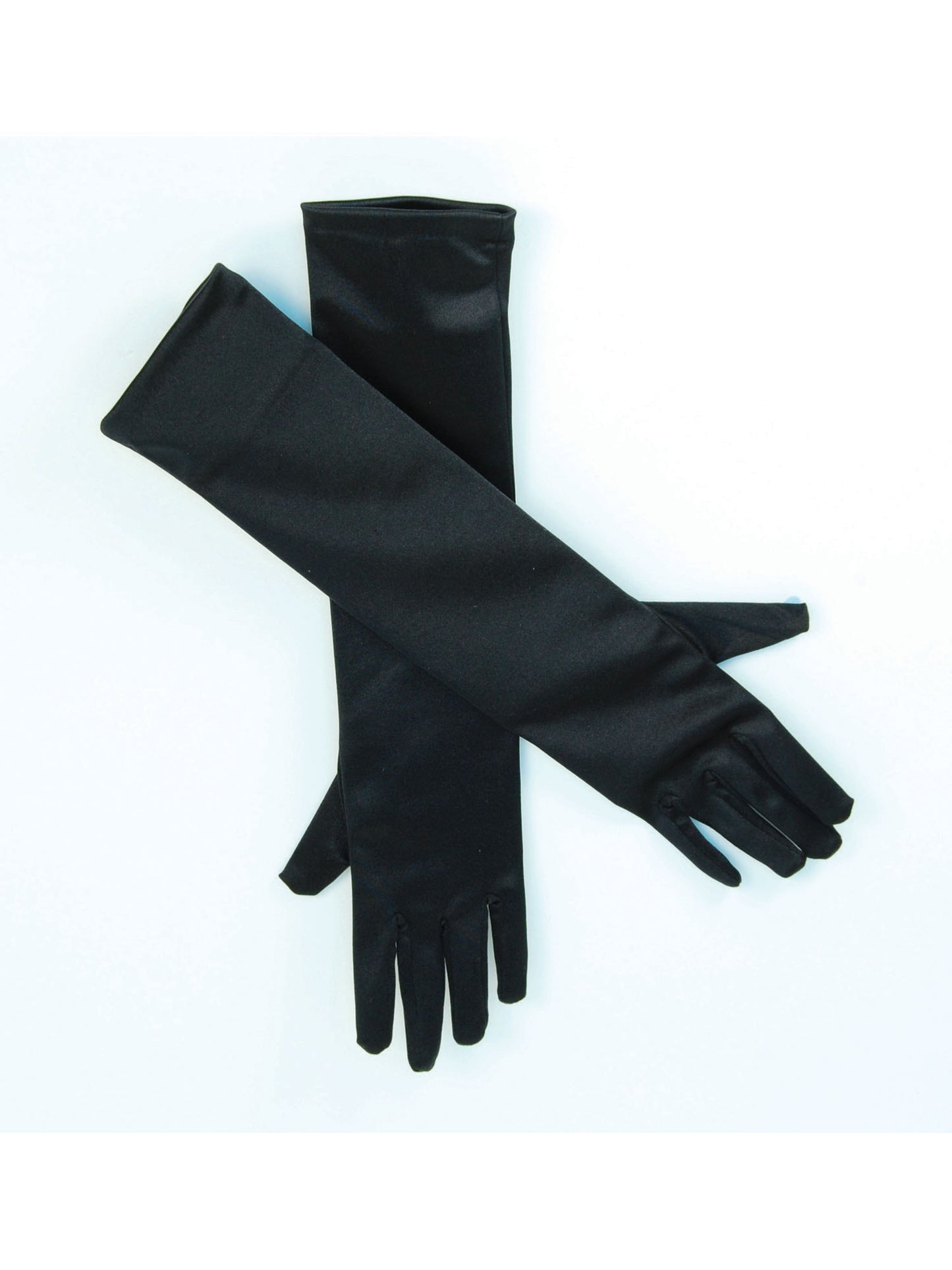 Rubies schwarze Satinhandschuhe 19 Zoll
