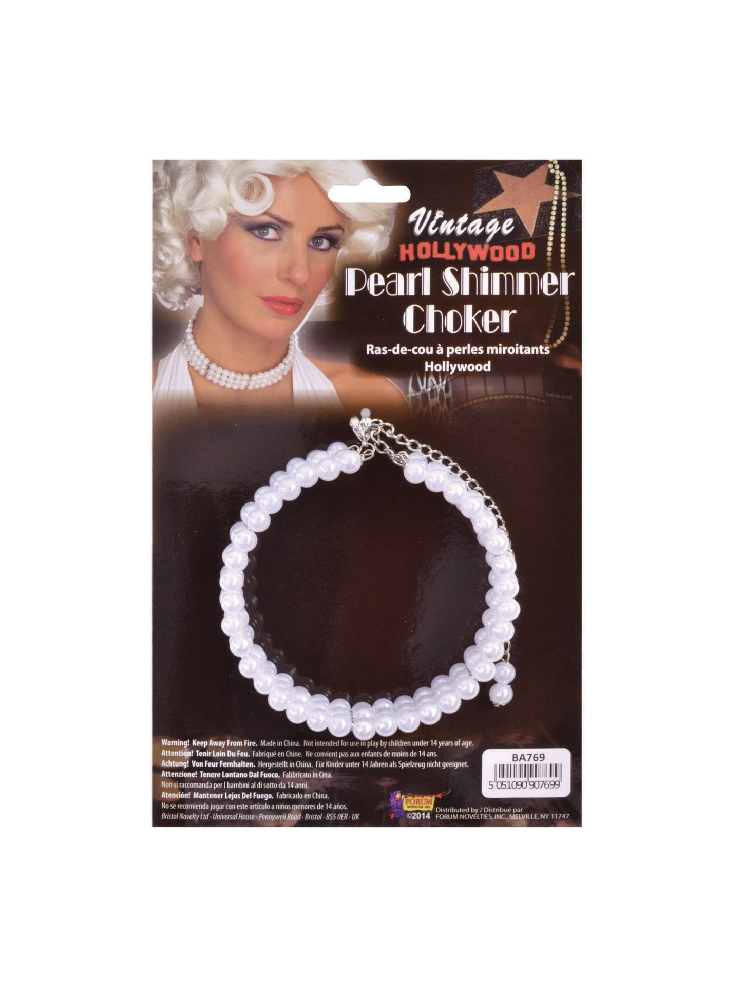 Rubies Pearl Choker Perlenhalsband für Kostüme – Detailansicht