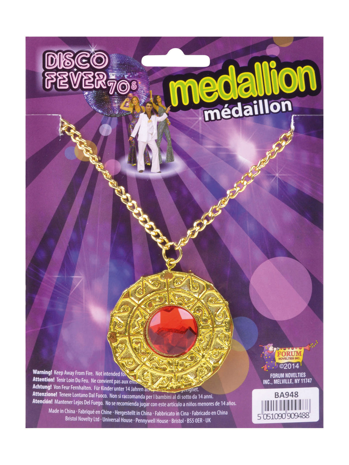 Fever Collection Disco-Fever-Medallion als Kostümzubehör